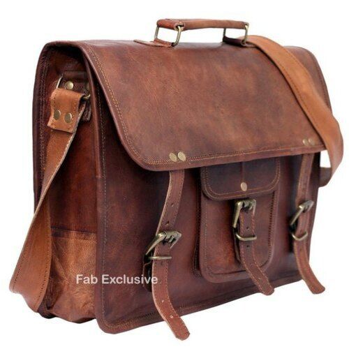 Brown Premium Quality Laether Hand Laptop Bag Briefcase For Men