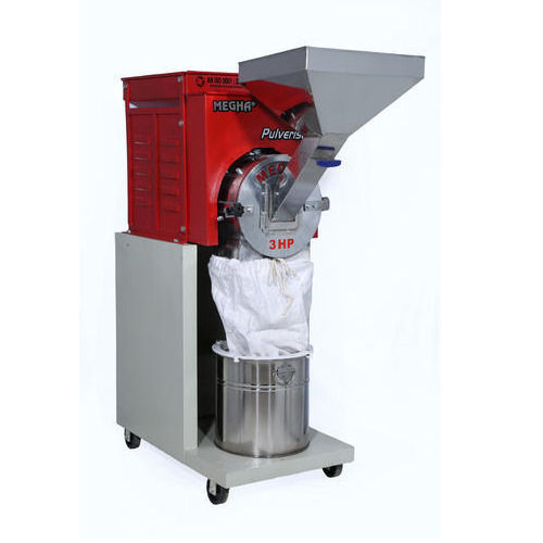 Red And Silver Floor-Mounted Stainless Steel Electric Pulverizer Machine