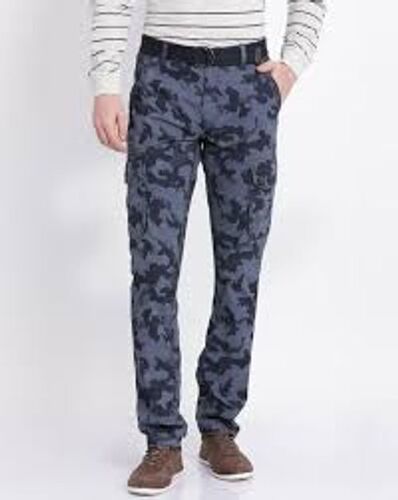 Grey Sleek And Trendy Perfect Fit Comfortable Soft Skin-Friendly Printed Trousers