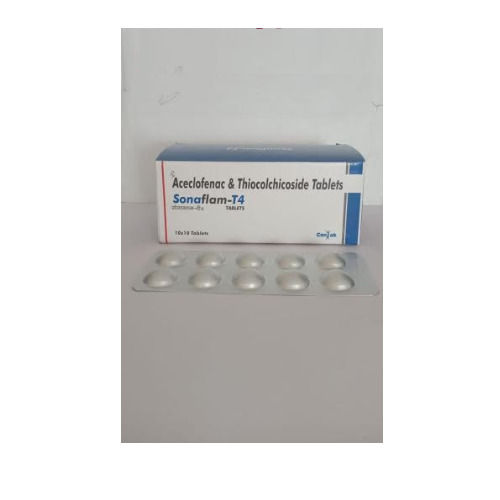 Sonaflam-t4 Tablet Aceclofenac And Thiocolchicoside Tablets, Packaging Size: 10 X 10 Tablets, Packaging Type: Box