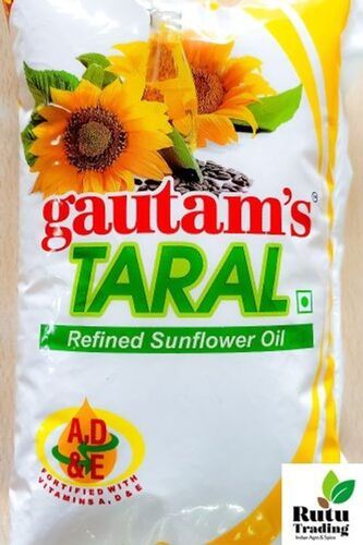  Refinery Fractioned Low Cholesterol Gautam'S Taral Refind Sunflower Oil, 1 Liter