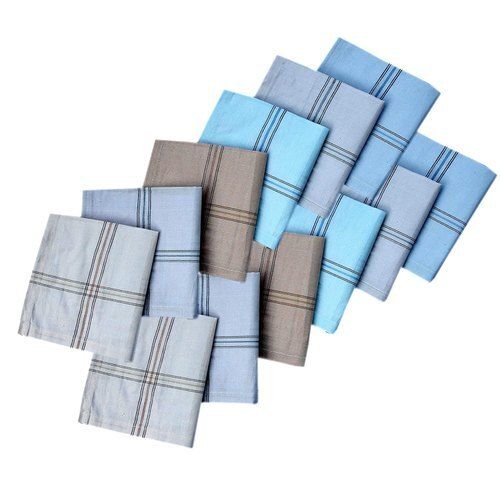 16X16 Inches Cotton Square Shape Handkerchief For Mens(Machine Made) Age Group: Adults