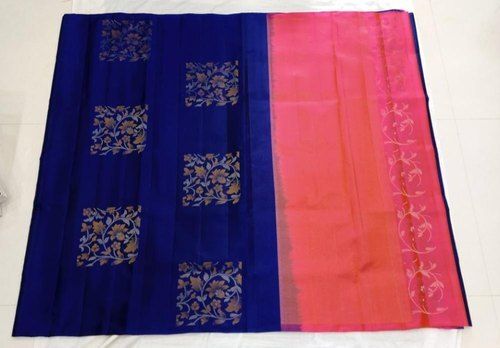 Blue Casual Wear Border Fancy Ladies Sarees For Casual Wear With Blouse Piece Set