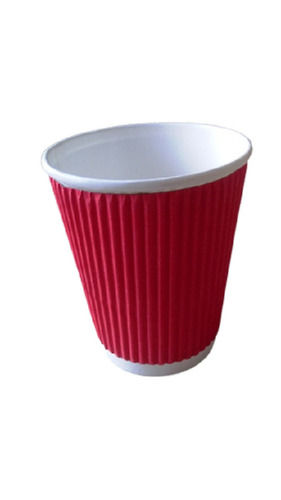 Plastic Red Cosmos Eco Ripple Disposable Cup Eco Friendly 100% Biodegrable