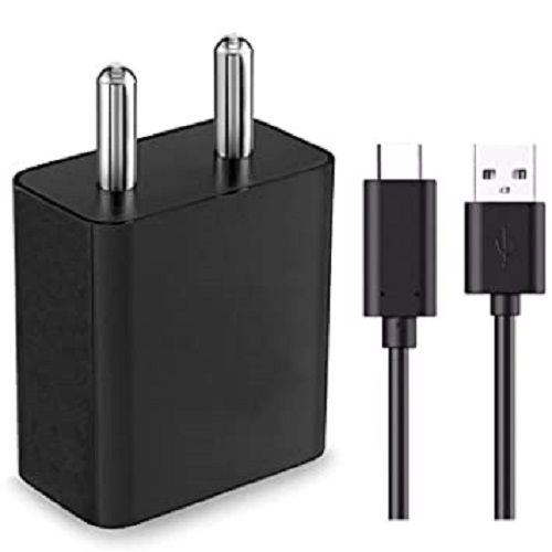 Black Color Original Portable Wall Mobile Charger With Type C Fast Charging Cable Body Material: Plastic