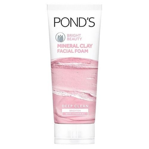 Smooth Texture Best Quality Ponds Facewash Bright Beauty Mineral Clay Facial Foam