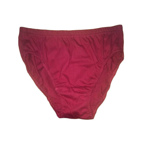 Ladies Daily Wear V-Shape Mid Rise Pink Plain Cotton Panties ...
