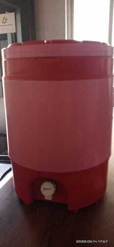 Red Coor Insulated Plastic Water Jug For Home Purposes With Cylindrical Shape Use: Hotel