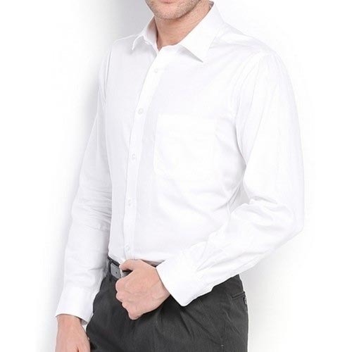 त्वचा के अनुकूल और हल्के वज़न की प्लेन सफ़ेद कॉटन शर्ट रोज़ाना पहनने के लिए आयु वर्ग: सभी साइज़