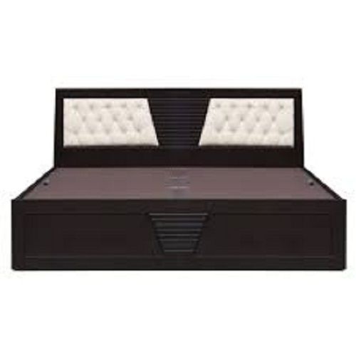 Solid Plywood Indoor Furniture Living Room Type Black Color Wooden Bed