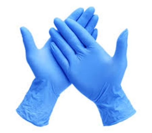 Blue 100 Percent Protective And Anti Resistant Full Finger Safety Surgical Hand Gloves