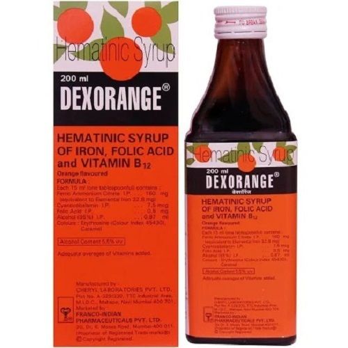 Dexorange Hematinic Syrup 200Ml Dosage Form: Liquid