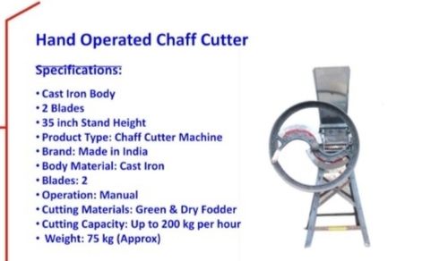 Black Hand Operated Chaff Cutter 