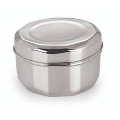 Highly Durable And Rust Resistant Stainless Steel Silver Lunch Box For Food Storage Size: 6 Inch