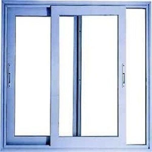 Blue Weather Proof Sturdy Design Easy To Install Residential Two Track Upvc Sliding Windows