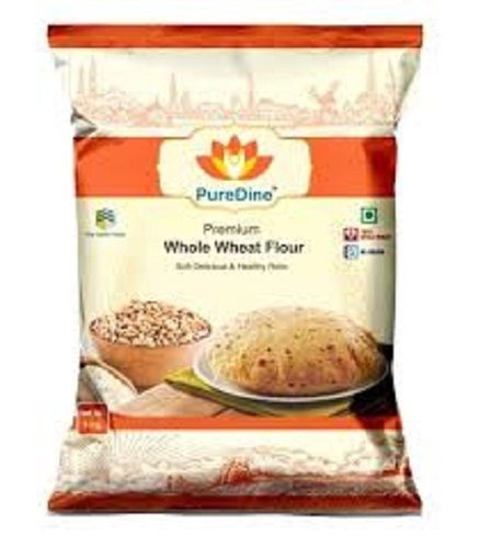 Brown 100 Percent Pure And Organic Whole Wheat Flour Atta For Making Healthy Baked Goods