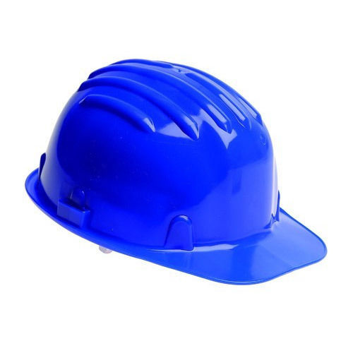 Adjustable Strap, Lightweight And Skin Friendly Blue Hdpe Safety Helmet For Industrial Use Size: Medium