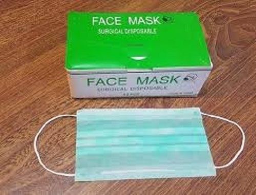 Breathable And Comfortable Three Layer Light Green Disposable Face Mask 