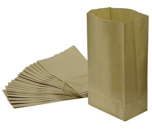 Eco Friendly And Biodegradable Rectangular Plain Brown Paper Reusable Bags