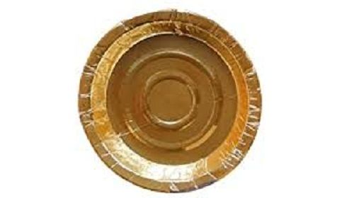 Eco Friendly And Light Weight Golden Disposable Paper Plate Used In Party Events