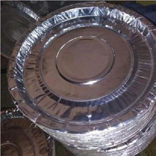 Eco-Friendly Round Shape Recycle Silver Color Disposable Paper Plate For Catering