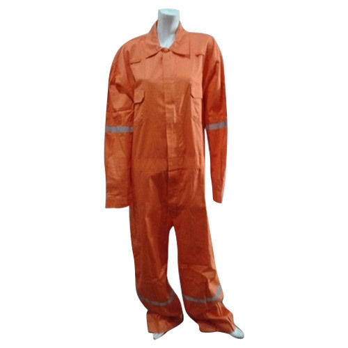 Highly Visible In Low Light Conditions Orange Polyester Unisex Fire Safety Protective Coverall Suit