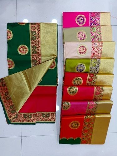 Traditional Women Comfortable And Breathable Stylish And Fancy Pure Multi Color Silk Saree