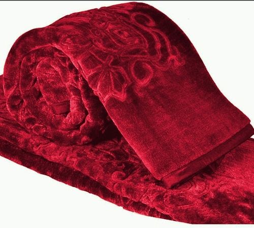 Soft And Comfortable Breathable Warm Fleece Red Mink Blanket  Age Group: Adults