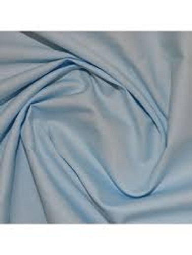  Comfortable And Breathable Light Weight 100 Percent Pure Cotton Sky Blue Fabric For Dress Making