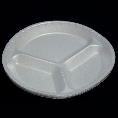 3 Compartment Square Eco Friendly Paper Disposable Plate For Events And Parties 