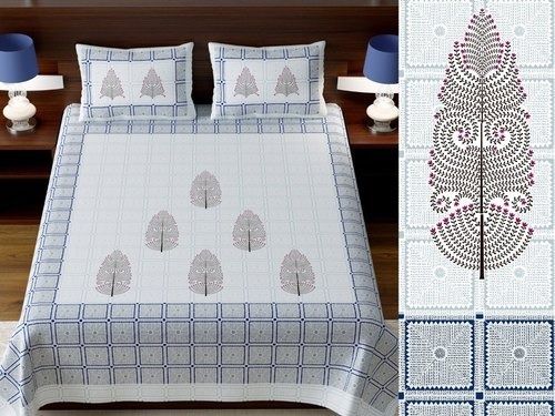 Breathable Best Quality, Eco Friendly And Safe For Skin Multicolour King Cotton Double Bedsheet Use For Bed