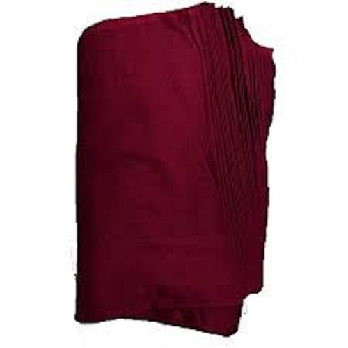 Comfortable And Breathable Super Soft 100 Percent Pure Cotton Maroon Plain Dyed Fabric For Dress Making