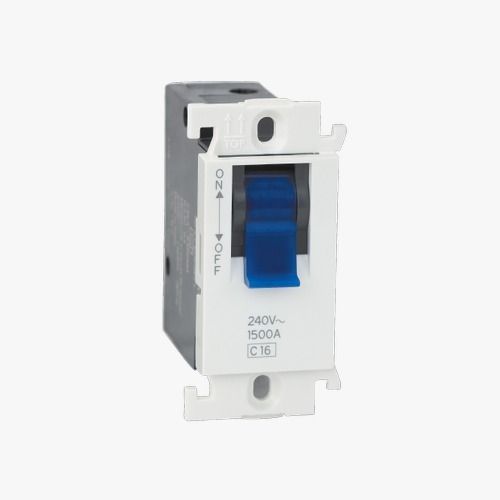 Easy To Assemble, Operate And Clean Plastic Modular Mini Mcb Single Piece White And Blue Colour