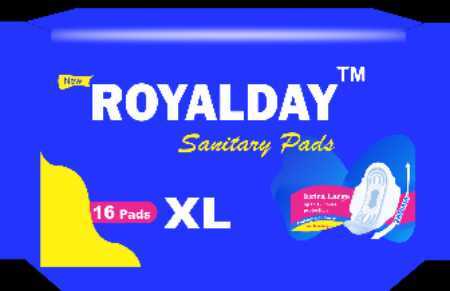 Leakage Proof Royalday Cotton Sanitary Pads Xl Size Pack Of 16 For 12 Hours Of Protection Absorbency: 70 Milliliter (Ml)