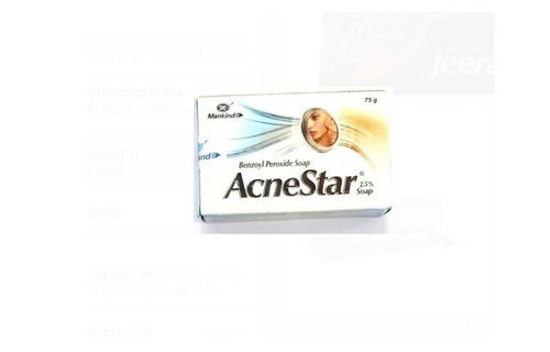 Mankind Acnestar Benzoyl Peroxide Soap Used To Treat Acne Weight 75gram Pack