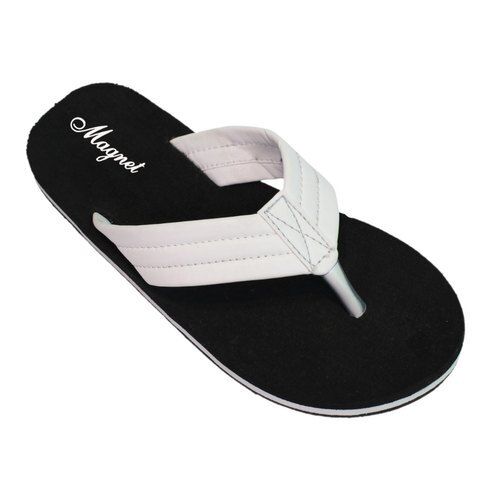 Spring Men Comfortable Stylish Casual Wear Flip Flop Rubber Black And White Slipper