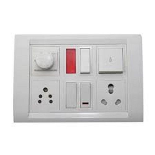 White Modular Socket Combination Electrical Switch Board For Domestic And Industrial 