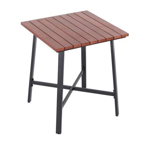 Natural Color And Texture Of The Wood Brown Square Solid Wooden Cafe Table