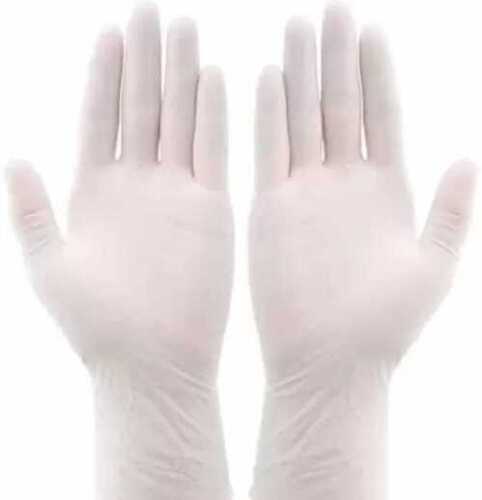 Washable Non Sterile And Bacteria Protection Powder Free White Rubber Hand Gloves