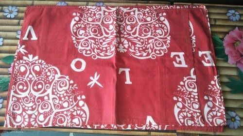 Red Best Quality Panipat Made 3D Printed Pillow Cover Rectangular Size Used For Pillow