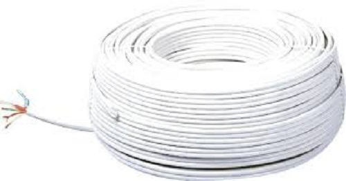 White PVC Wire - 100 Meter Length, 17.5 Watt Rated Current, Flexible & Durable Insulation, Perfect for DIY and Industrial Projects