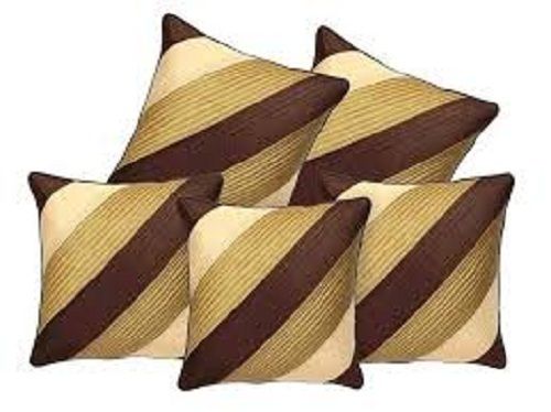 Brown Soft Cotton Plain Skin Friendly Square Multi Color Cotton Cushion Cover