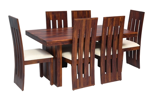 मज़बूत और दीमक प्रतिरोध वाला मॉडर्न लुक ब्राउन वुडन डाइनिंग टेबल सेट कोई असेंबली आवश्यक नहीं है