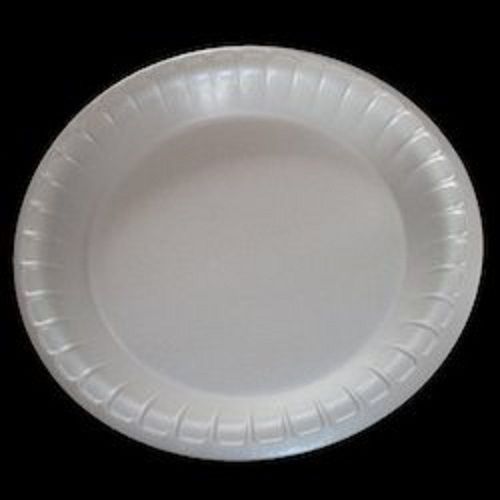 White Easy To Use Recycle And Eco Friendly Light Weight Disposable Plate