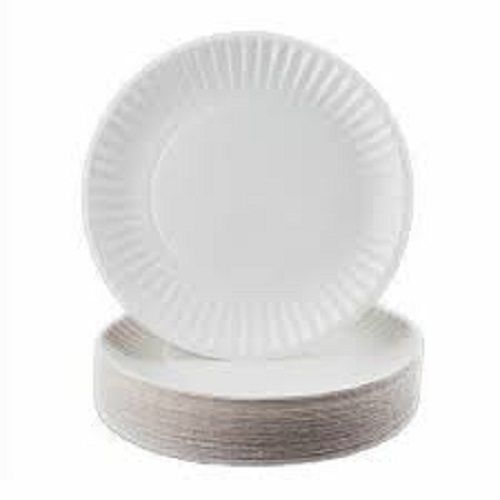 100 Percent Eco Friendly White Round Disposable Paper Plates For Food Serving