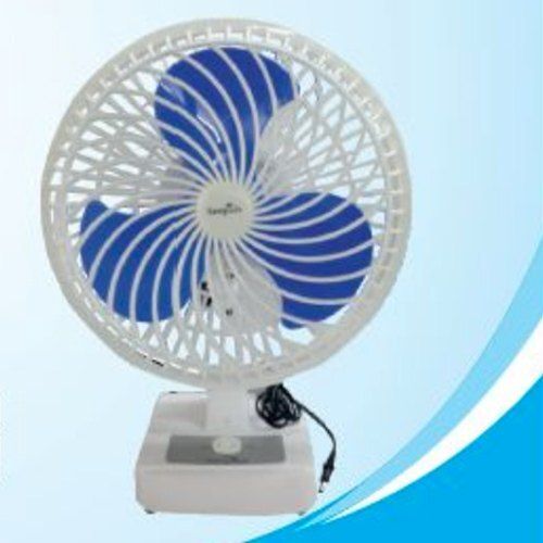 12 Volt,24 Watt 3 Blade Energy Saving White And Blue Table Fan