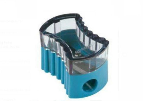 Rectangle Made Of Plastic And Steel Blade Economical Blue Absolute Sharpener For School Kids 