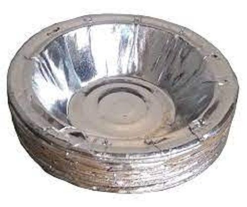 Disposable Round Eco Friendly Aluminum Silver Paper Plate For Office Size: Small