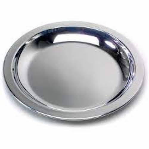 Durable Strong Solid Long Lasting Round Stainless Steel Plates With Mirror Finish For Food Serving