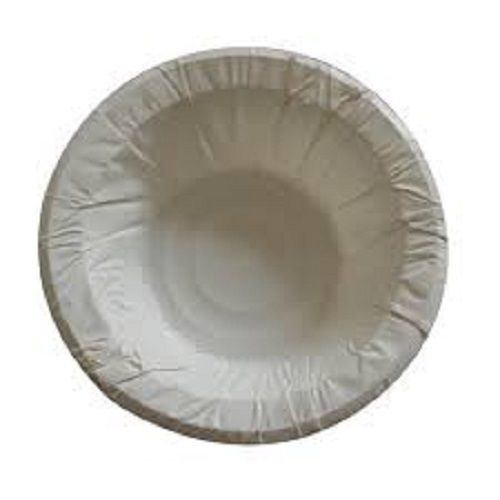 Eco Friendly And Biodegradable Disposable Round Shape White Paper Bowl